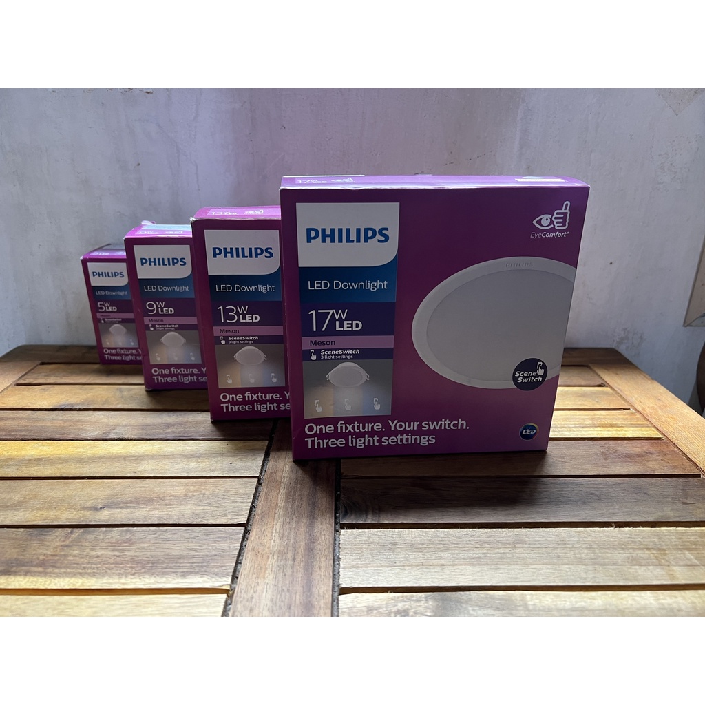 Đèn âm trần ĐỔI MÀU PHILIPS LED MESON SWW - HÀNG CHÍNH HÃNG ( thay đổi 3 màu ánh sáng với 1 thao tác )