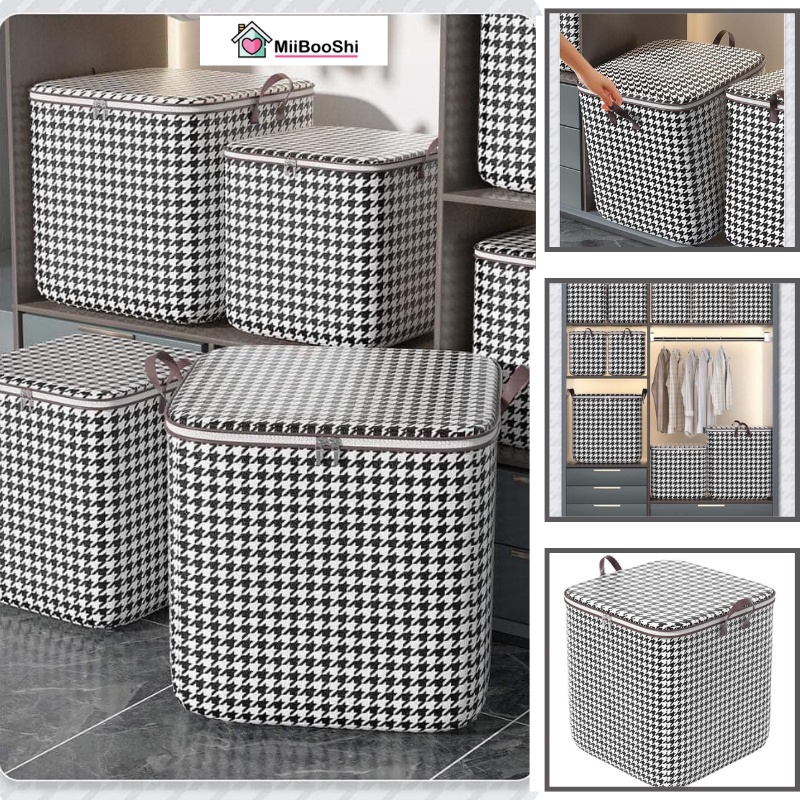 Set 2 túi đựng quần áo đựng đồ đa năng chất liệu vải tiện ích Miibooshi