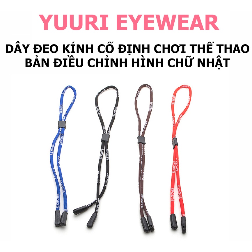 Dây đeo kính cố định thể thao chống rơi, chống tuột, thiết kế nút hình chữ nhật mang tính thẩm mỹ cao YUURIEYEWEAR