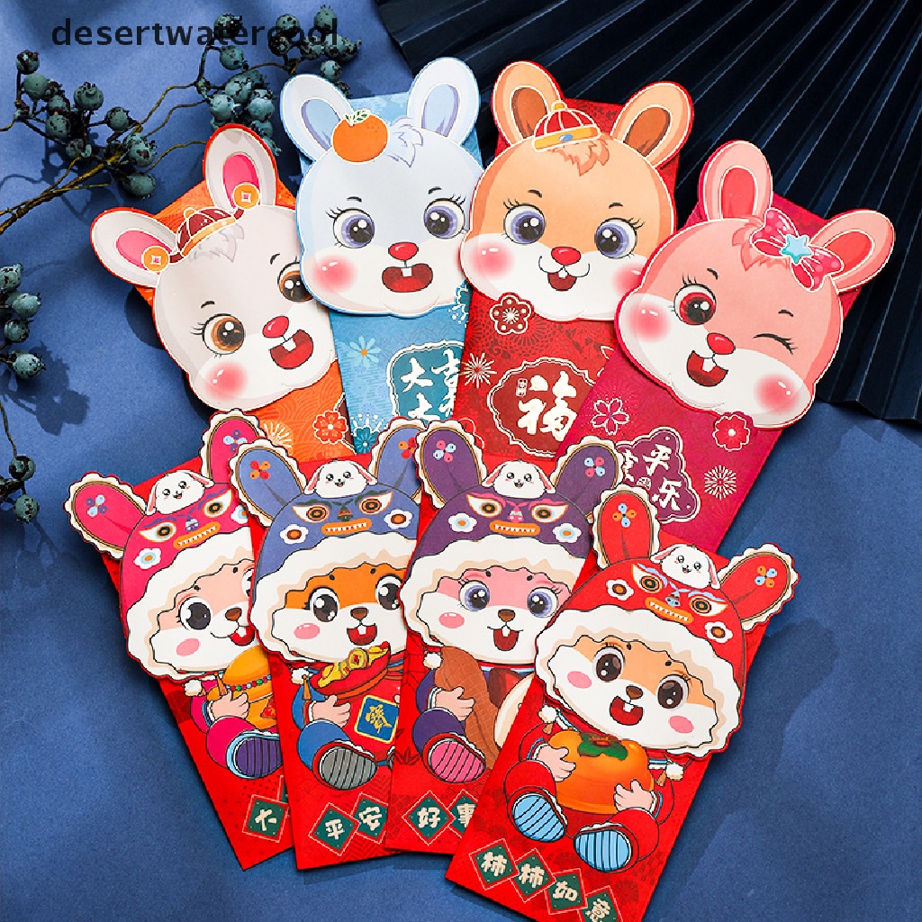 Devn Set 4 Bao Lì Xì Đỏ May Mắn Phong Cách Trung Hoa Năm Mới