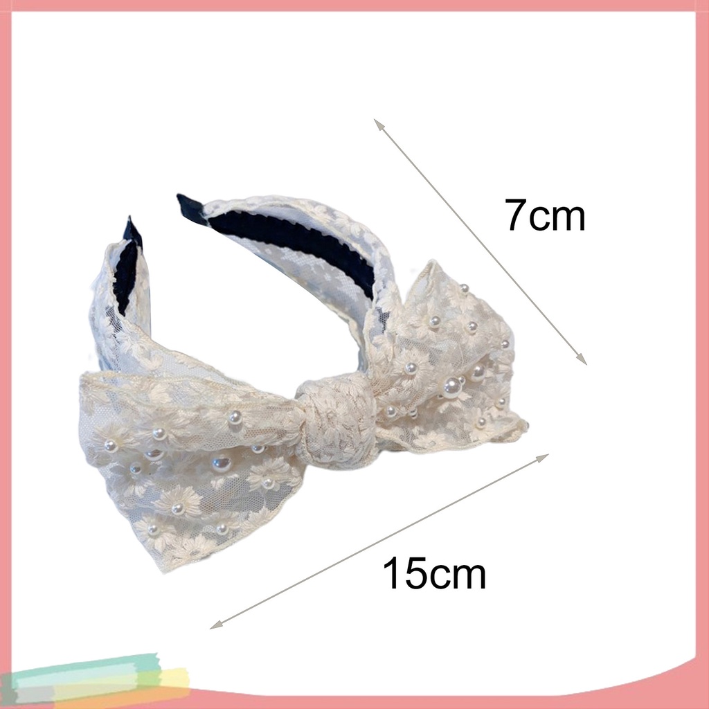 Băng Đô Cài Tóc Phối Ren Đính Ngọc Trai Giả Thời Trang Cho Nữ