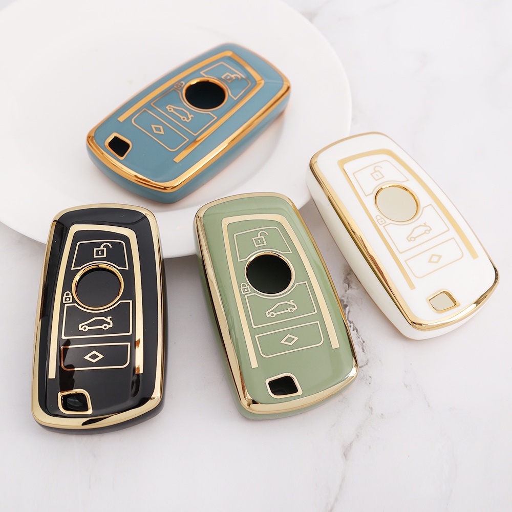 Bao Da, Vỏ Bảo Vệ, Ốp Chìa Khóa, Bọc Chìa Khóa Cao Cấp Dùng Cho Xe Ô Tô BMW Series 3, 5, 7, X, GT Mẫu Cũ