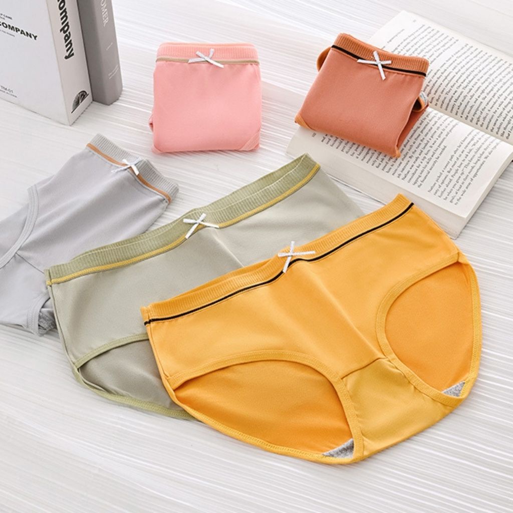 Quần lót thun cạp vừa mềm mại thoáng mát, Quần chíp nữ đính nơ gợi cảm và quyến rũ JOCOSI L662