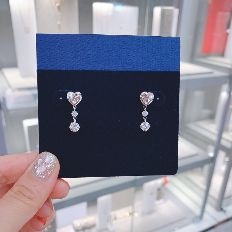 Khuyên Tai Xoắn Ốc Hình Trái Tim Pha Lê Swarovski Bản Giới Hạn Cho Nữ