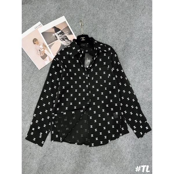 Áo sơ mi channel voan tơ