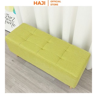 Ghế Đôn Chân Gỗ Chờ Dài HAJI Thích Hợp Decor Spa Màu Sắc Trẻ Trung - E10