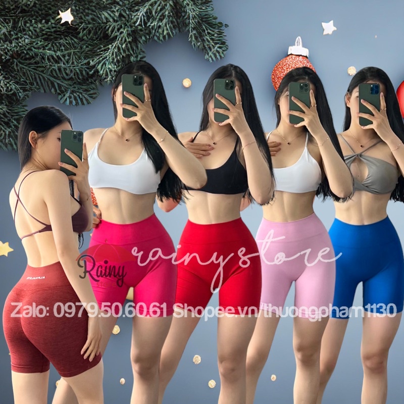 Quần đùi biker Alpha thun dệt cao cấp, sẵn chun mông Rainy Store