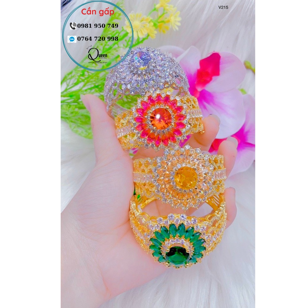 Vòng Tay Nữ Hình Bông Hoa Nhiều Màu Lấp Lánh-HV0212020