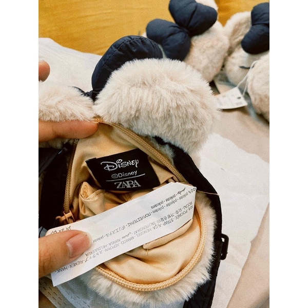 Túi đeo chéo mickey zara nơ bông cho bé gái , túi đeo thời trang cho bé