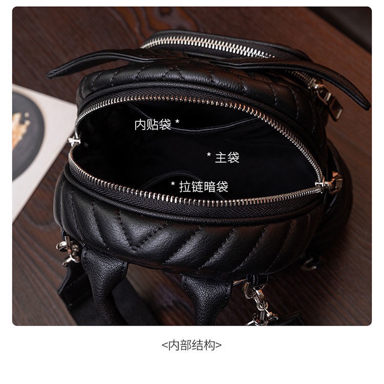 Popular backpack bag women's new fashion embroidery line all-match Mini small backpack popular internet celebrity small wings fashion backpack