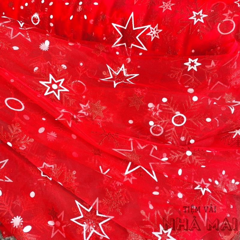 1M Voan Lưới Tutu Mềm Hình Bông Tuyết May Váy Công Chúa Elsa