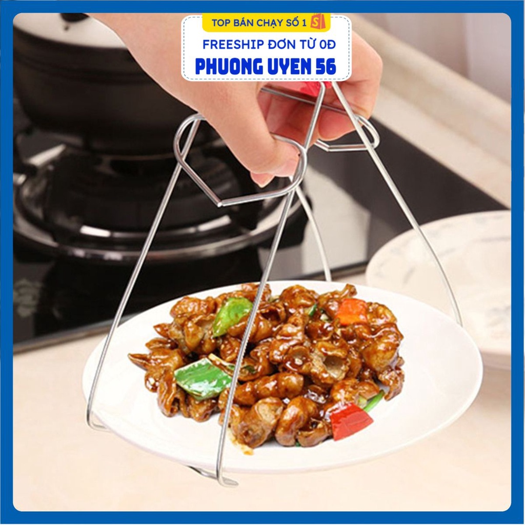 Kẹp Inox Gắp Thức Ăn Nhà Bếp, Nhà Hàng V6 Mới Về - TAY CẦM TRÁI TIM, Dụng Cụ Gắp Đá, Cây Gắp Đồ Nóng