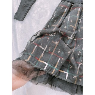Đầm Len Phối Tầng Váy Lưới, 2hand