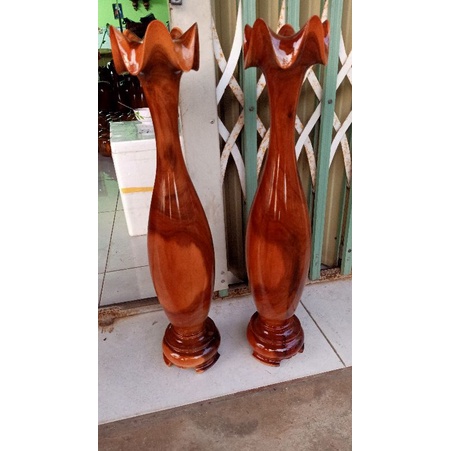 Cặp lục bình gỗ tràm cao 60cm x14cm