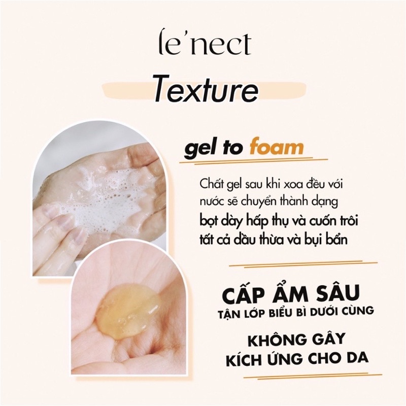 Sữa rửa mặt Trắng da Le'nect Camu Camu Cleansing Foalming Gel 50ml