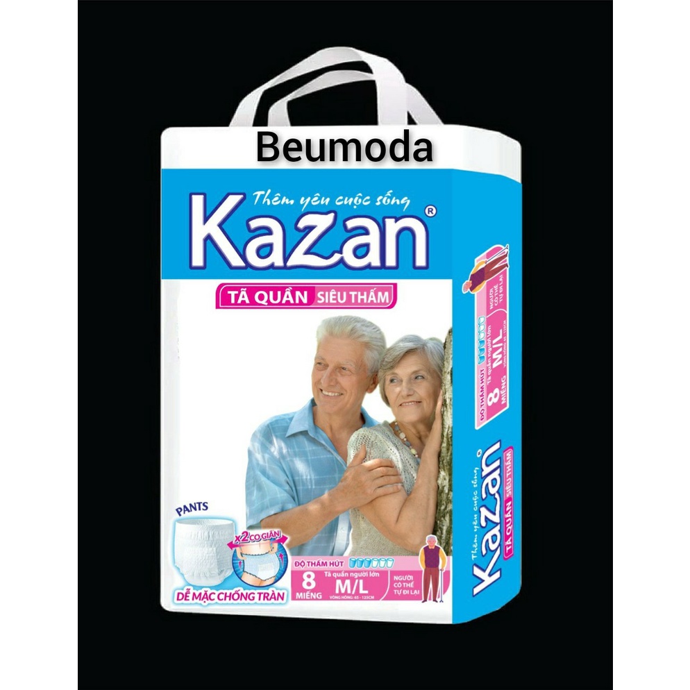 Tã/bỉm quần người lớn , người già , thai sản Kazan M/L8  , XL7  , Lót kazan