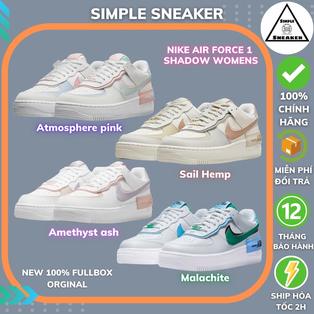 Giày Air Force 1 Shadow Chính Hãng 🔴FREESHIP🔴 Giày Thể Thao Nike AF1 Shadow Pixel Swoosh - Simple Sneaker