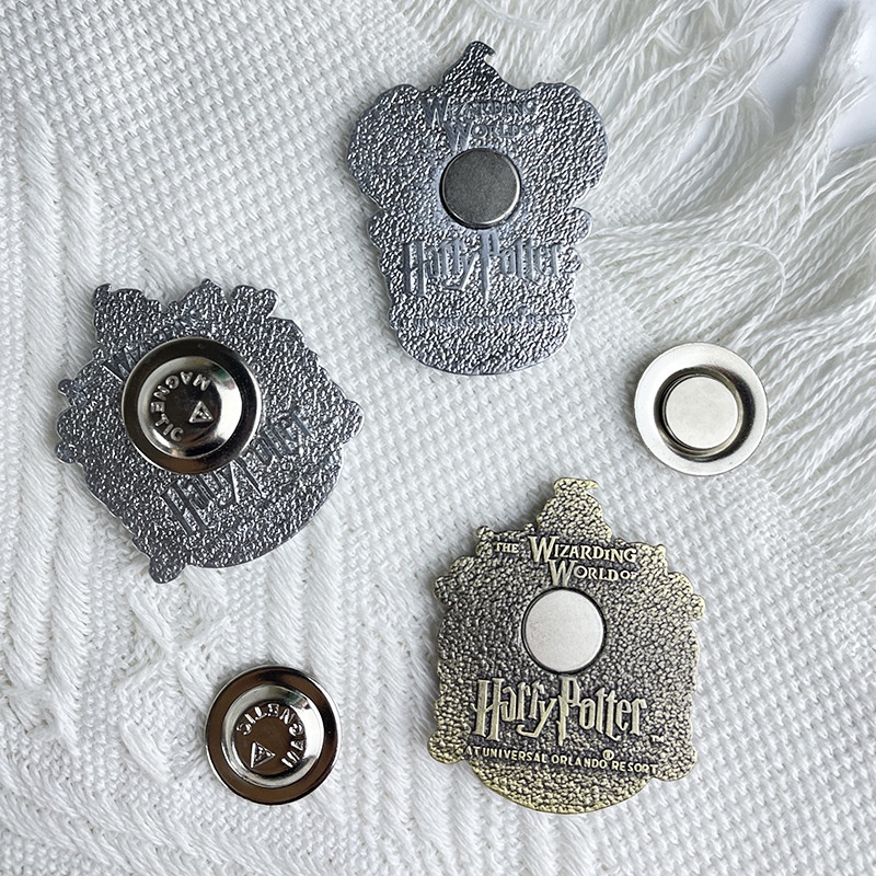 Huy Hiệu Kim Loại Từ Tính Hình harry potter gryffindor hogwarts slytherin hufflepuff Cá Tính