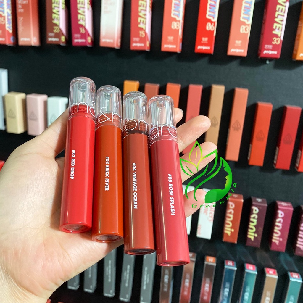 Son Romand Bóng Glasting Water Tint Màu 02 Red Drop Đỏ thẫm 5ML  ️
