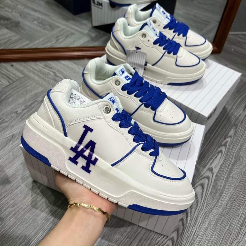 Giày MLB liner ofwhite NY kẻ đen cao cấp, giày MLB chunky NY đen hot trend 2023 - SALE SỐC