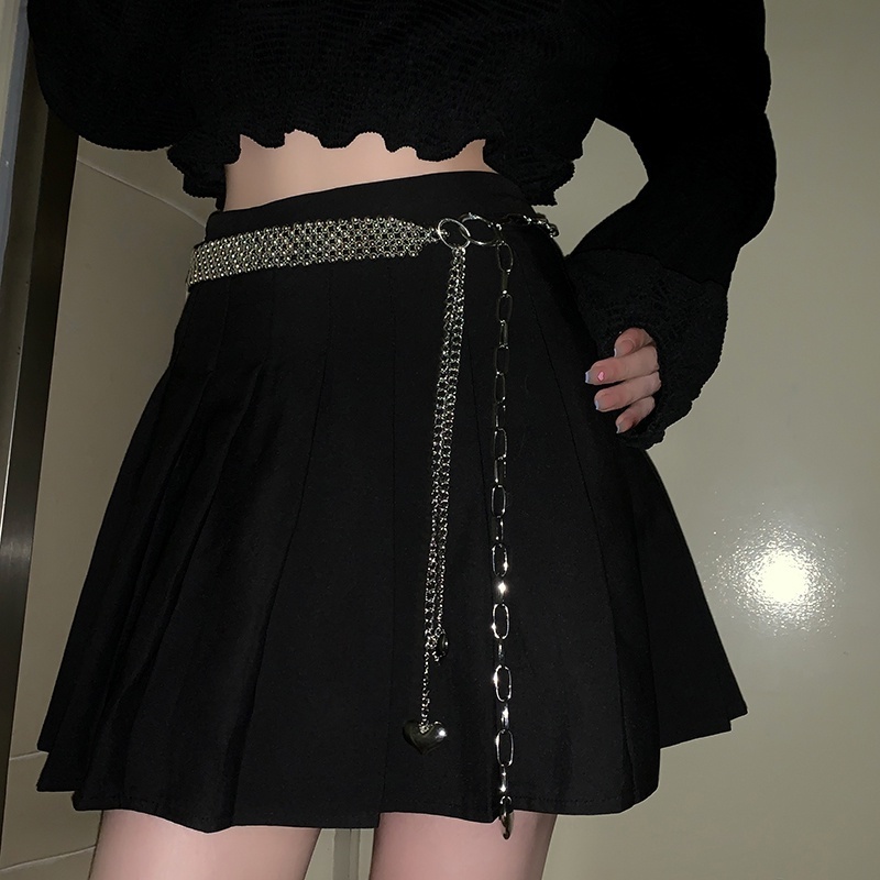 Dây Xích Đeo Thắt Lưng Bằng Kim Loại Hình Trái Tim Phong Cách Hip Hop Thời Trang Mùa Hè Cho Nữ