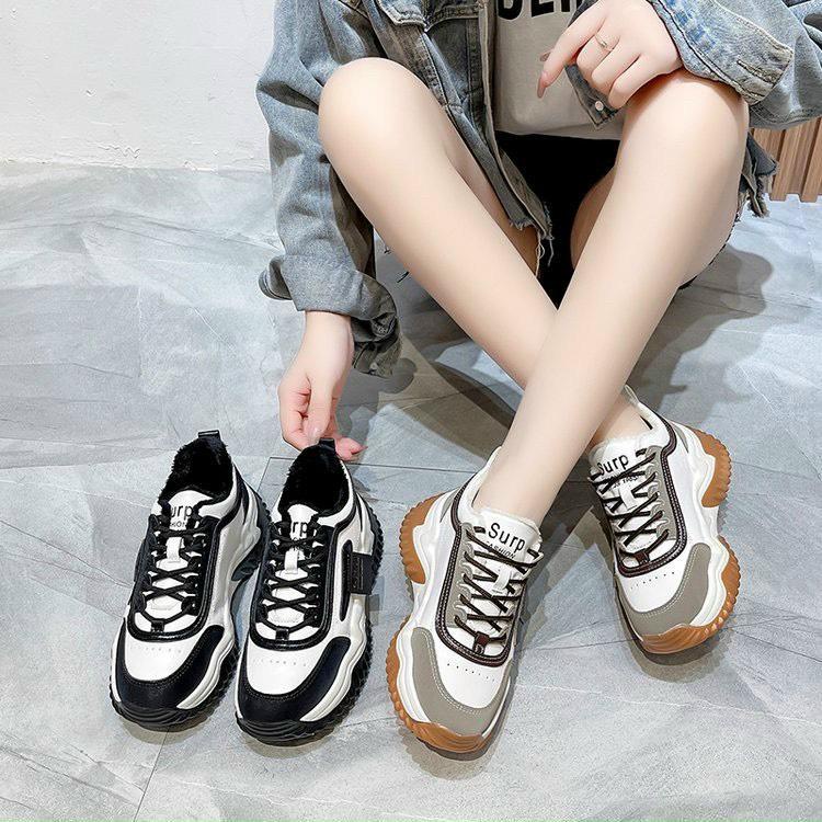 GIÀY THỂ THAO PHỐI MÀU SUP ĐẾ  CAO 2023