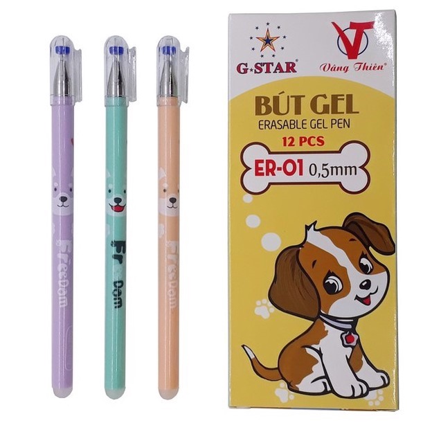 Hộp 12 cây bút viết gel tẩy xoá được Gstar ER-01 / ER01 0.5mm
