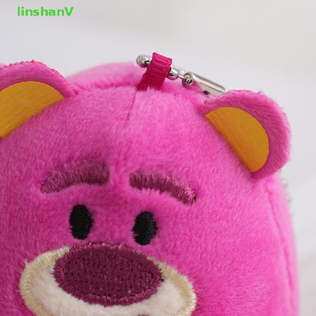 1 Búp Bê Nhồi Bông Hình Gấu Dâu Tây Trang Trí Túi Xách / Móc Khóa Quà Tặng