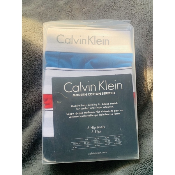 SET 3 QUẦN LÓT NAM CALVIN KLEIN MODERN COTTON STRETCH HIP BRIEF 3 PACK