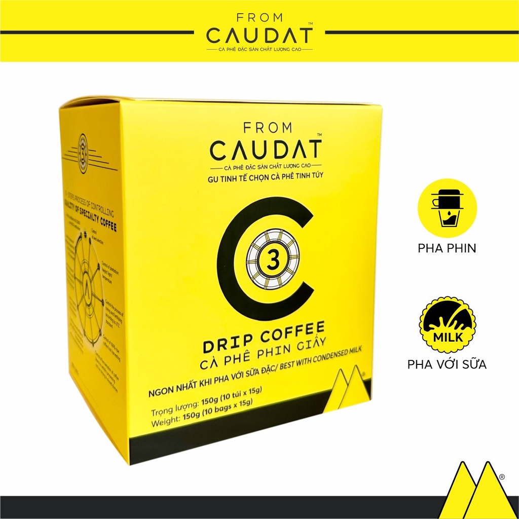 Cà phê phin giấy C3 From Cau Dat Coffee