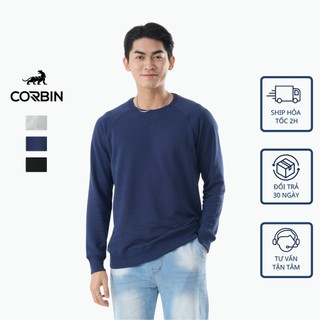 Áo nỉ cổ tròn nam - áo sweater nam chất nỉ da cá cao cấp hàng VNXK dư xịn 50-90kg
