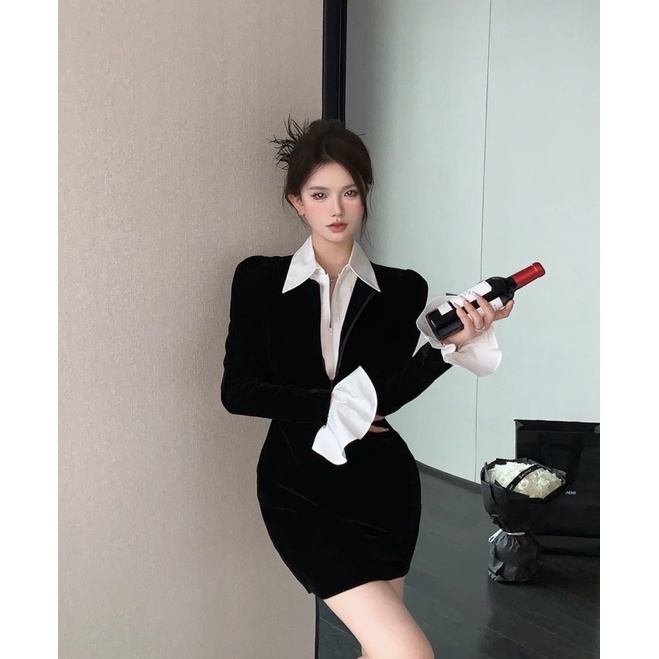 Sét áo liền váy phong cách thanh lịch giống ROSE