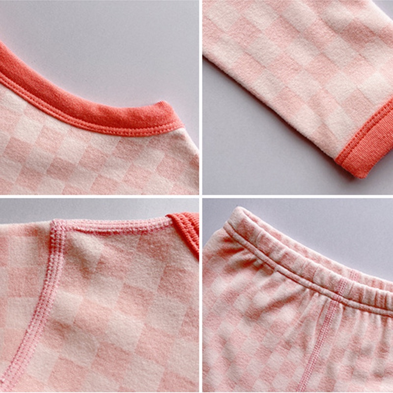Bộ Pijama DàI Tay SọC Caro Cho Bé GáI (1-7 TuổI)