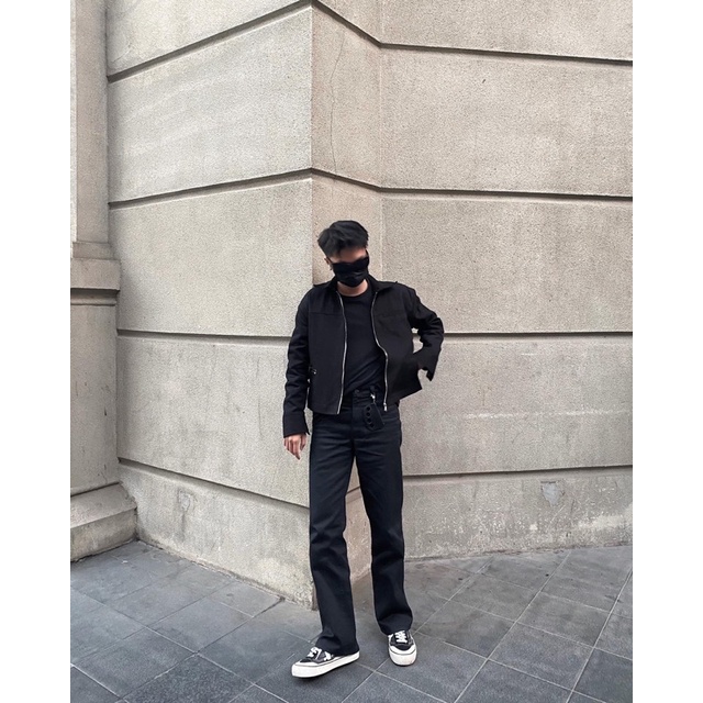 Áo khoác Kaki jacket dáng boxy 4 màu đỏ kem xám đen