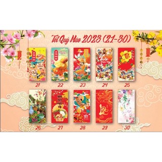 combo 6 lì xì đón tết 2023( 6 cái mẫu ngẫu nhiên)