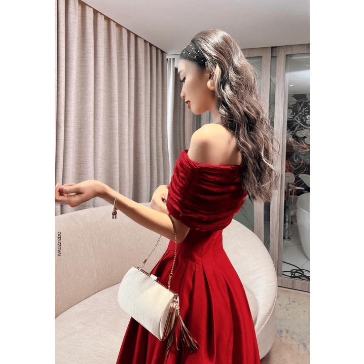 HÀNG XỊN ĐẦM TAPTA PHỐI TƠ NHÂN HÀNG CAO CÂP MAY KỸ THIẾT KẾ TAY NGANG , VÁY XÒE THANH LỊCH KHI ĐI CHƠI , DỰ TIỆC UP
