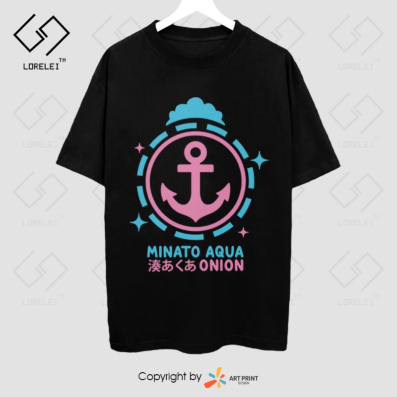 Áo thun Hololive Minato Aqua  ngắn tay