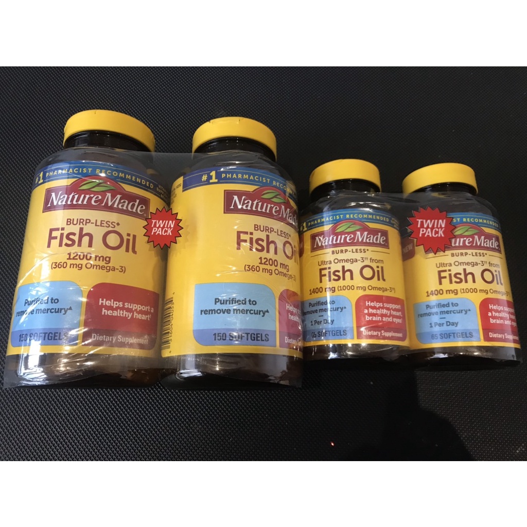Dầu cá Nature Made Fish Oil 1400mg & 1200mg