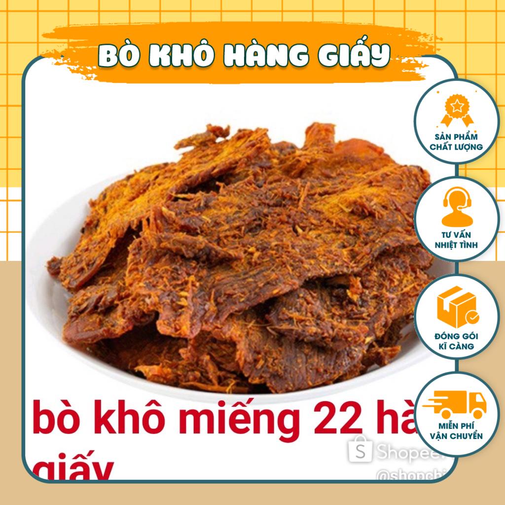 Bò khô miếng bò khô 22 hàng giấy chính hãng - Gói 200g/500g