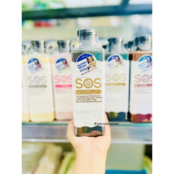 Sữa tắm dầu gội SOS Đài Loan cho chó mèo 530ml