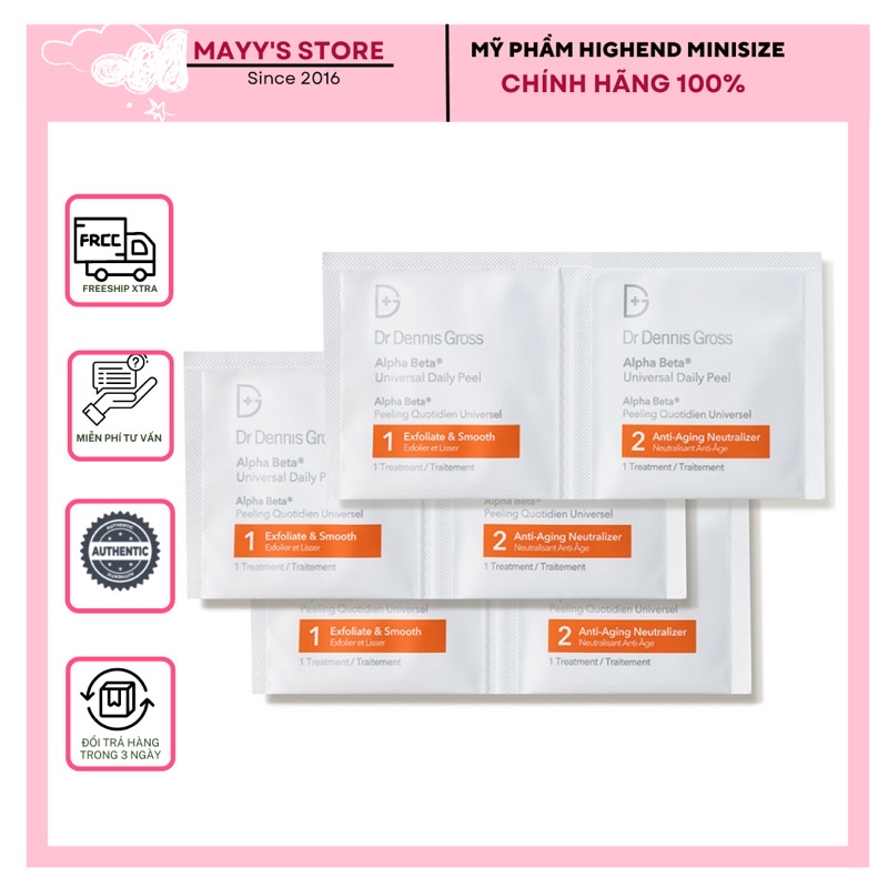 Set Peel Sinh Học Cho Da Nhạy Cảm Dr Dennis Gross Alpha Beta Universal