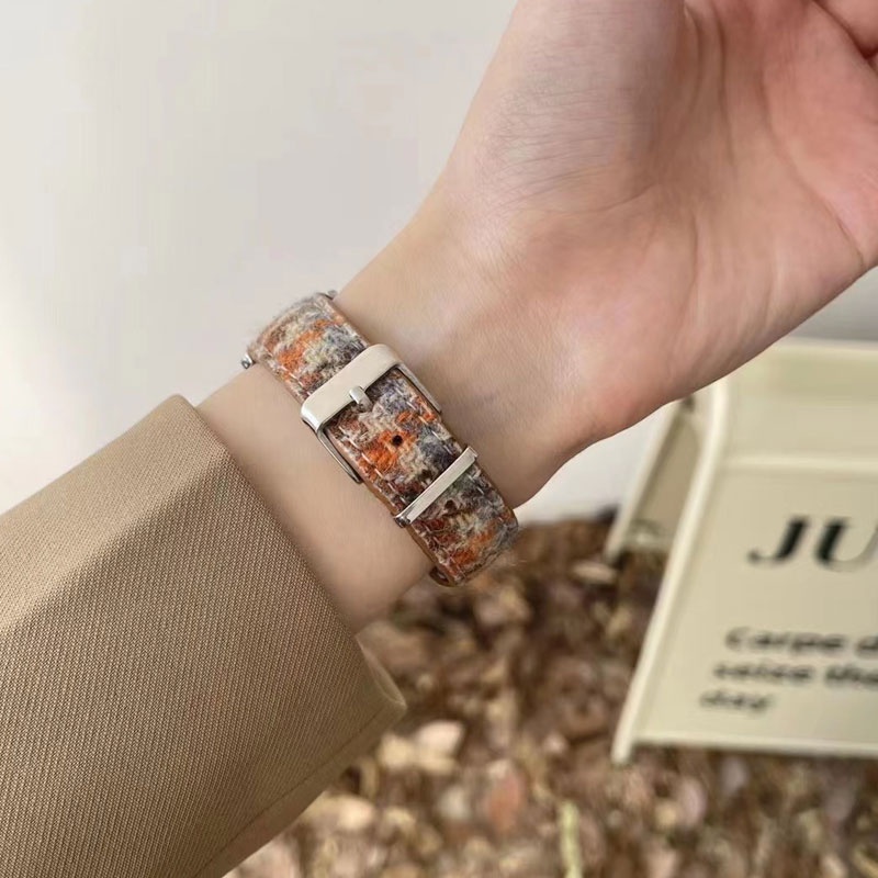 Dây Đeo Vải Len Sang Trọng Cho Đồng Hồ Thông Minh Apple Watch 44mm 40mm 45mm 41mm 38mm 49mm 8 Ultra 7 6 SE 5 4 3