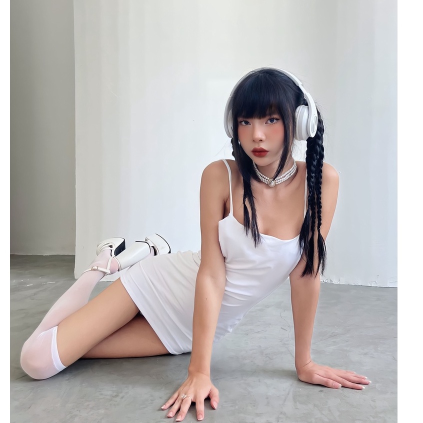 Luna Dress Váy Ngắn Cut Out Phần Lưng Trắng