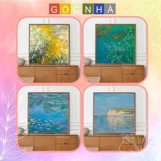Tranh treo tường họa sĩ nổi tiếng Claude Monet trang trí phòng khách, Decor phòng cực xinh, Góc Nhà Decor GN1539