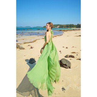 Đầm maxi dập ly yếm suông siêu xinh kèm hình thật video