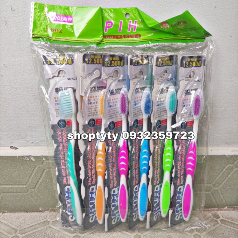 1 Vỉ 12 Cây Bàn Chải Đánh Răng Người Lớn Mỹ Nguyên Nhiều Mẫu