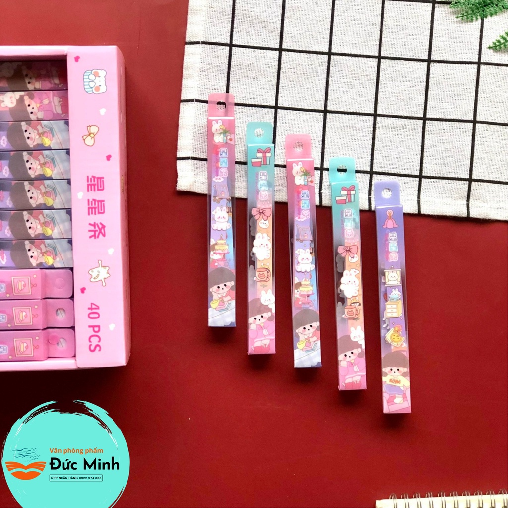 Giấy gấp sao, nhiều màu hoạt hình - origami star paper văn phòng phẩm dễ thương Quế Anh