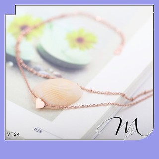Lắc tay nữ Titan dây đôi không gỉ hình trái tim dễ thương - Măng's House VT24