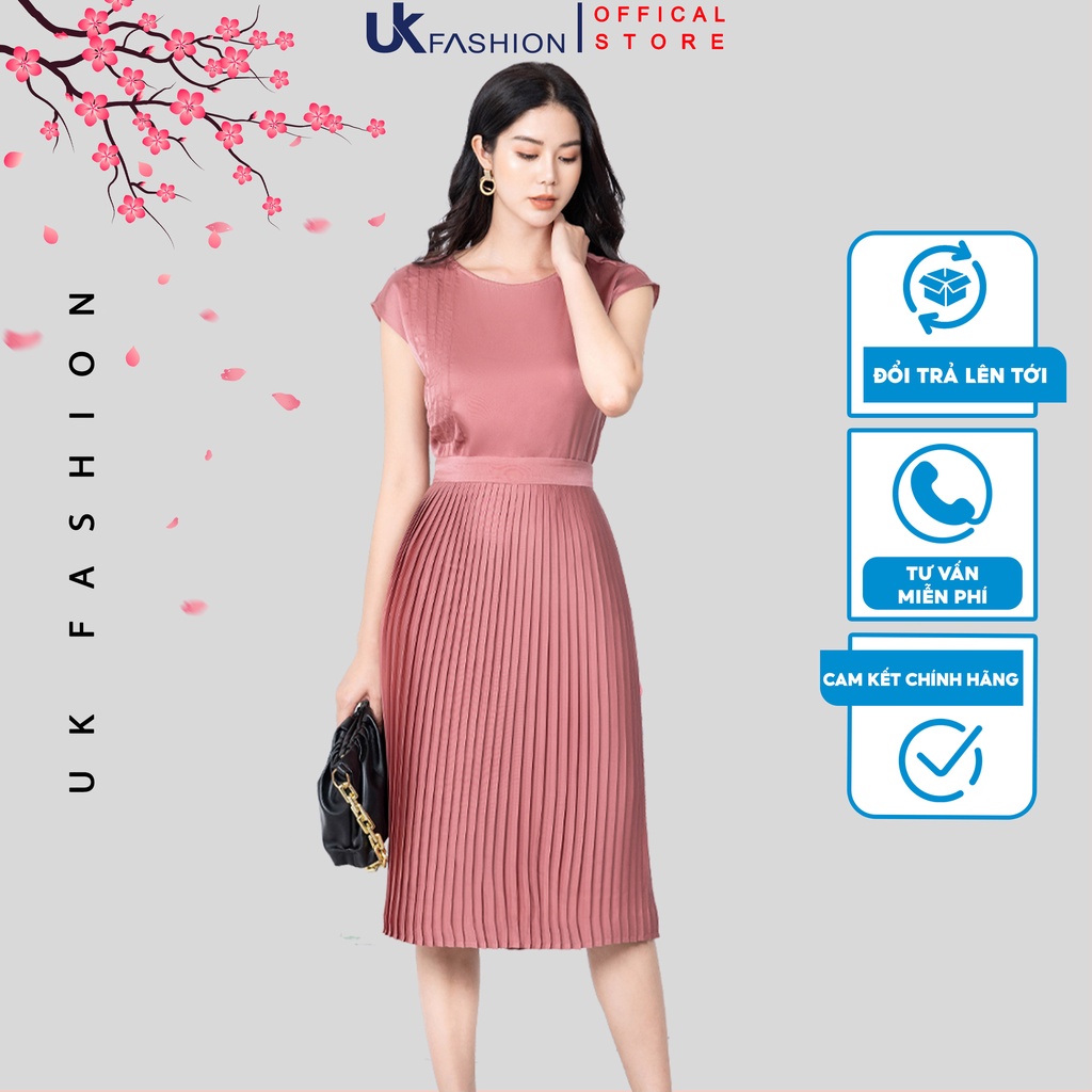 Set Áo Bấu Mí Kết Hợp Chân Váy Xếp Ly Thời Trang UK Fashion Thiết Kế Thanh Lịch Chất Liệu Cao Cấp Thoáng Mát NKBD2203022