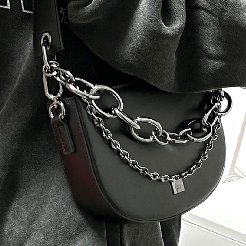 MISCHA Túi Đeo Chéo Vai Bằng Da PU Chất Lượng Cao Màu Trơn Phong Cách Hàn Quốc